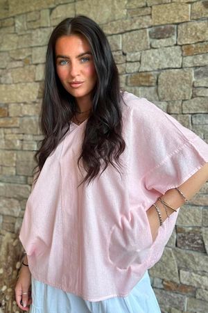 Rustic Nature Linen Blend Pocket Tee Washed Sugar